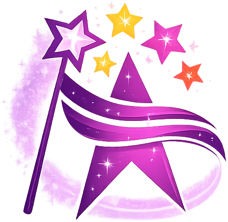 Sophisticated Cleaners logo — magic wand and stars