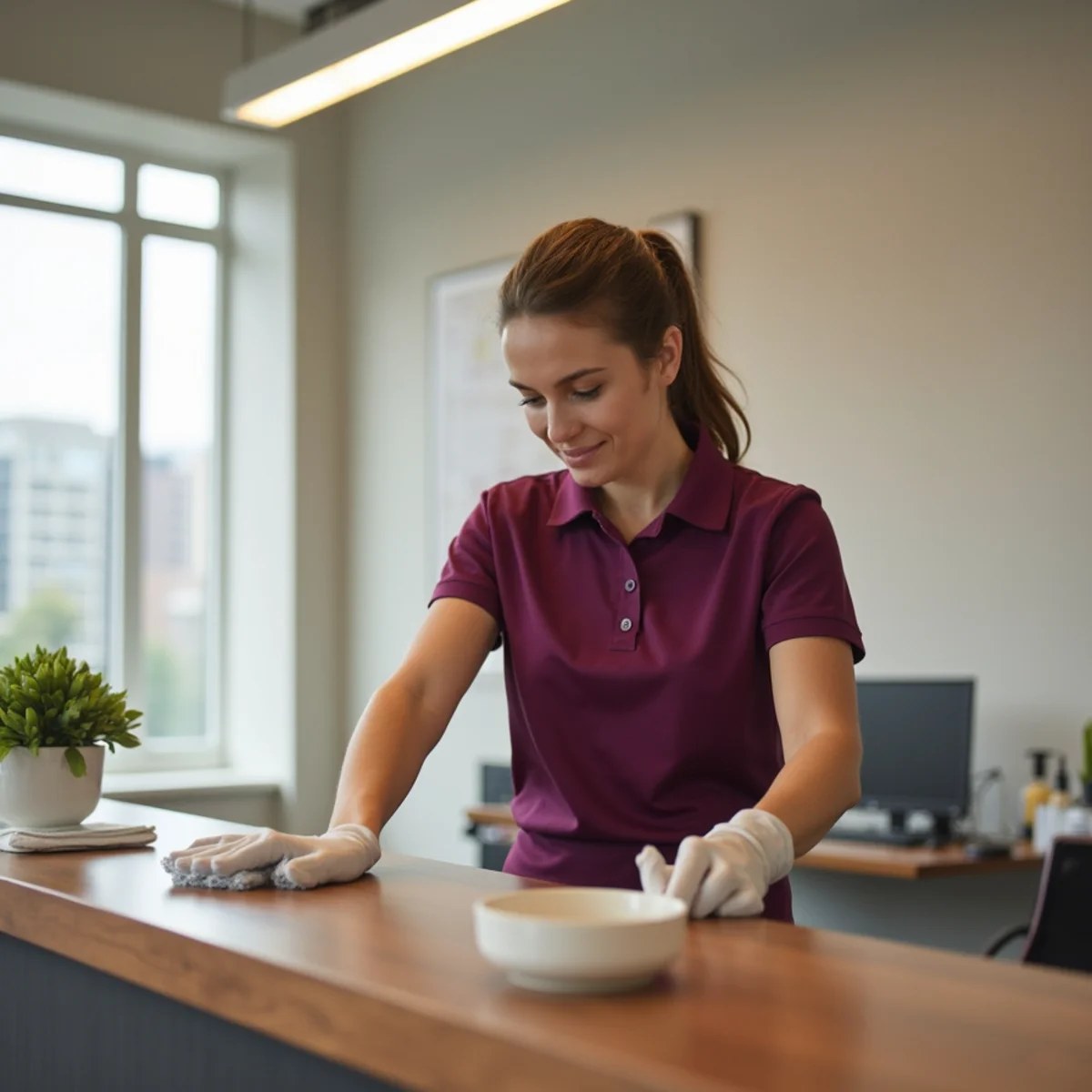 Office & Small Commercial Cleaning in a bright Idaho home by Sophisticated Cleaners