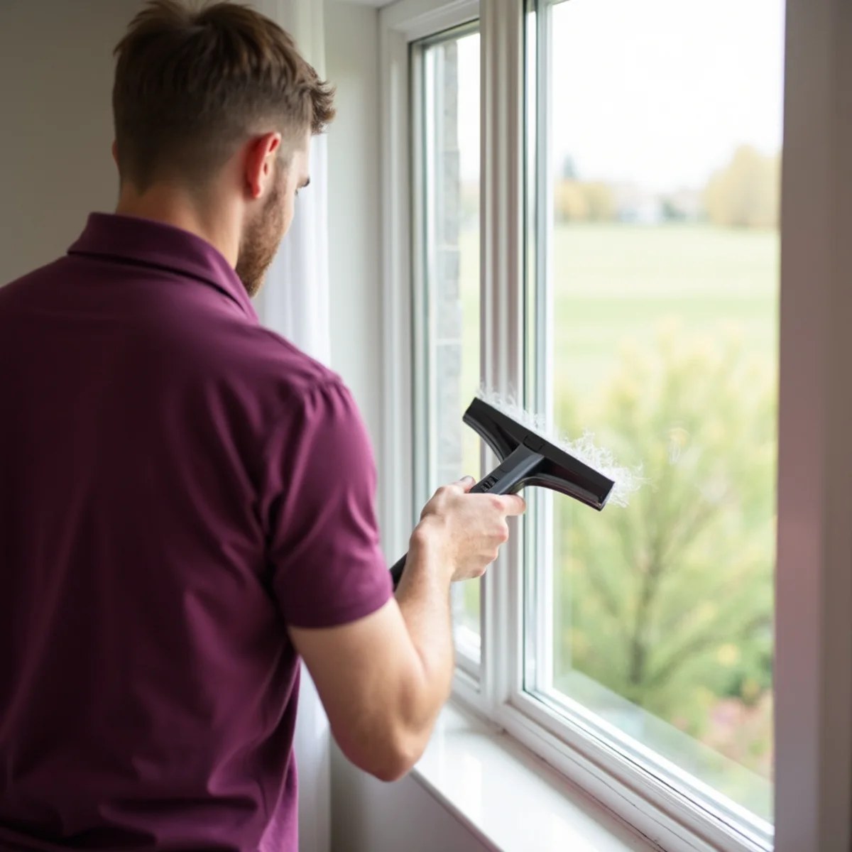 Interior Window Cleaning in a bright Idaho home by Sophisticated Cleaners